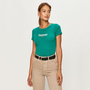 Tommy Jeans dámské zelené tričko Essential